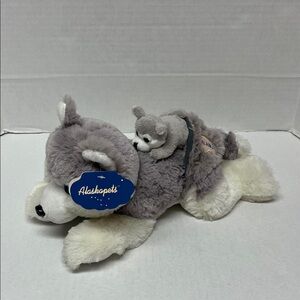 Husky Mom & Pup Alaska Plush stuffed animal  – Alaskapets by Wishpets – 11.5”